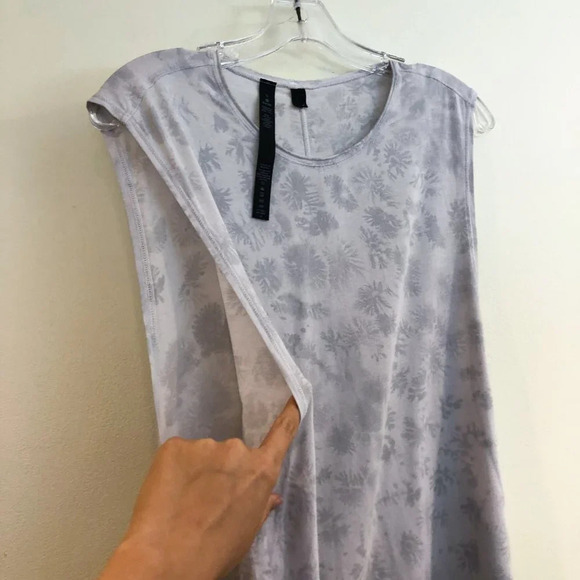 Lululemon Like New Collection White Splatter Printed Sleeveless Muscle Tank Top - Picture 7 of 9